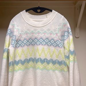 Off white fair isle sweater from Loft.